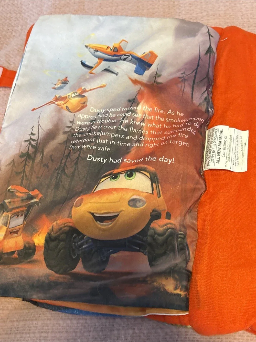 Disney Planes Fire & Rescue Heroes Of The Sky Large Pillow 14” Plush Book